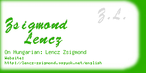 zsigmond lencz business card